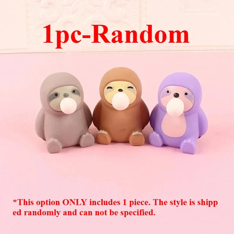 1PC Squeeze Toy Cute Bubble Squishy Toys Stress Relief Fidget Toy Squishy Balls Mermaid Unicorn Sloth Animals for Kids Adults