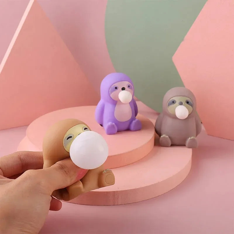 1PC Squeeze Toy Cute Bubble Squishy Toys Stress Relief Fidget Toy Squishy Balls Mermaid Unicorn Sloth Animals for Kids Adults