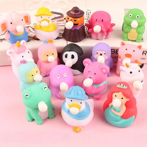 1PC Squeeze Toy Cute Bubble Squishy Toys Stress Relief Fidget Toy Squishy Balls Mermaid Unicorn Sloth Animals for Kids Adults